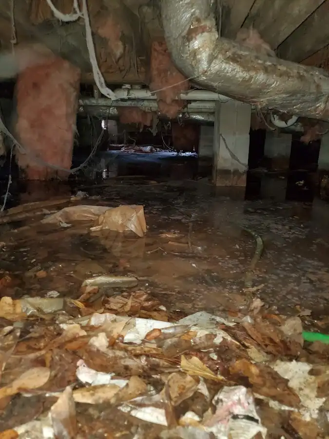 Crawl space flood assessment for Commercial Water Damage Restoration in Riverdale Park